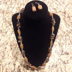Fashion Necklace and Earrings, EUC